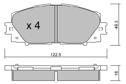 Комплект тормозных колодок AISIN BPTO-1014